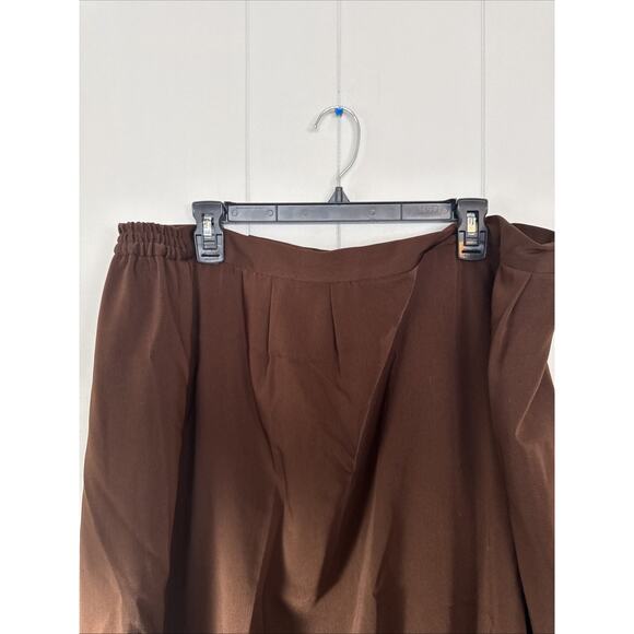 Vintage Lynda's NY 24W Brown Skirt Formal Office V9 - Picture 3 of 8